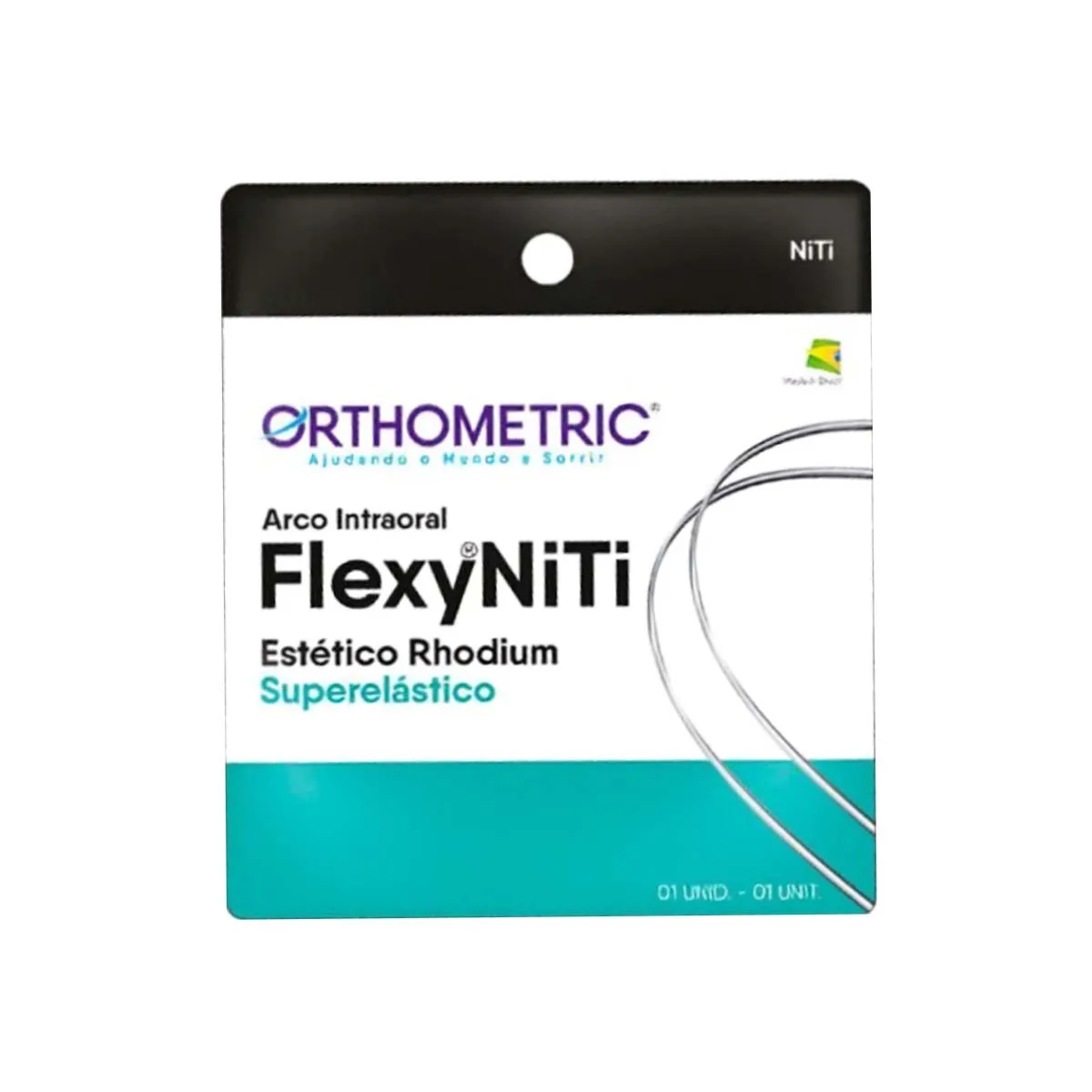 OrthoMetric Flexy NiTi Super Elastic Esthetic Rhodium Plated Archwires - Round (1/Pk)