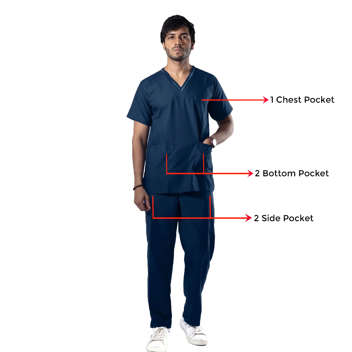 Uniform Craft Designer Scrubs Male - DSDV01 - Olive Blue