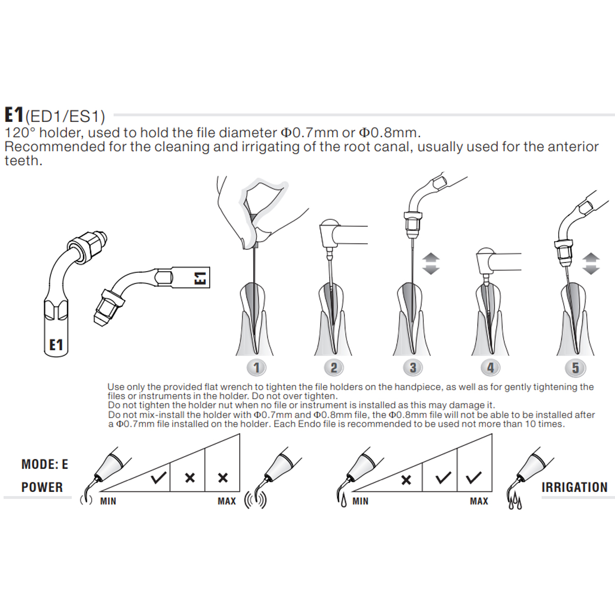 Woodpecker Scaler Tip E1 for UDS & EMS Scalers      