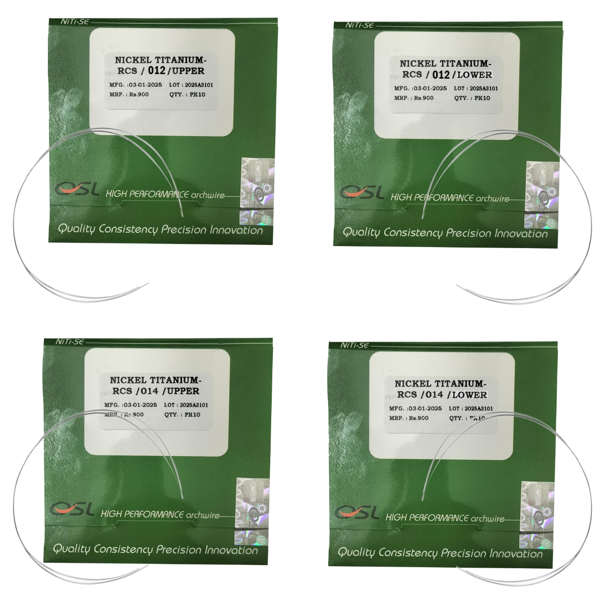 OSL NiTi Reverse Curve Archwires - Round (Pack Of 10)