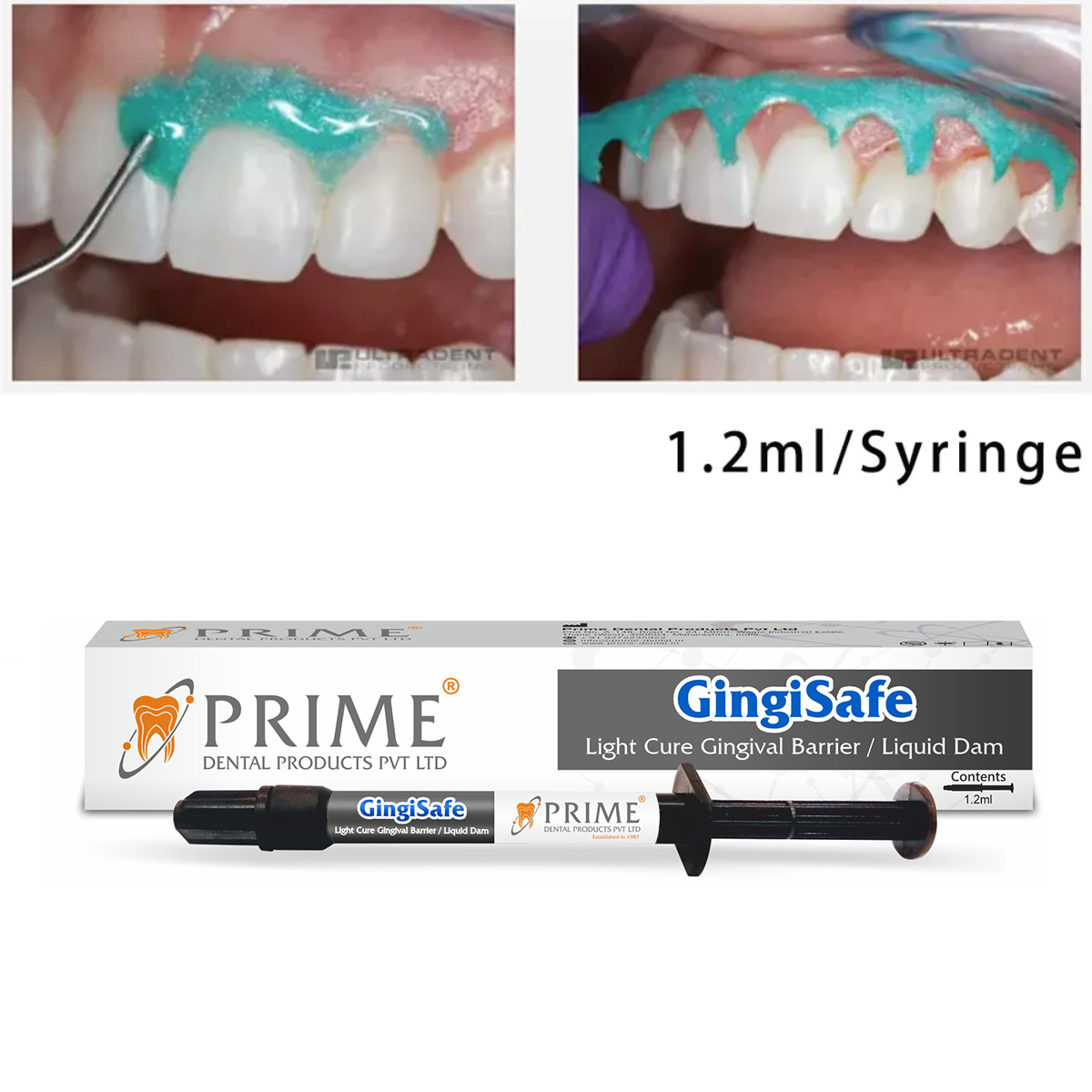 Prime Dental Gingisafe Light Cure Gingival Barrier Syringe