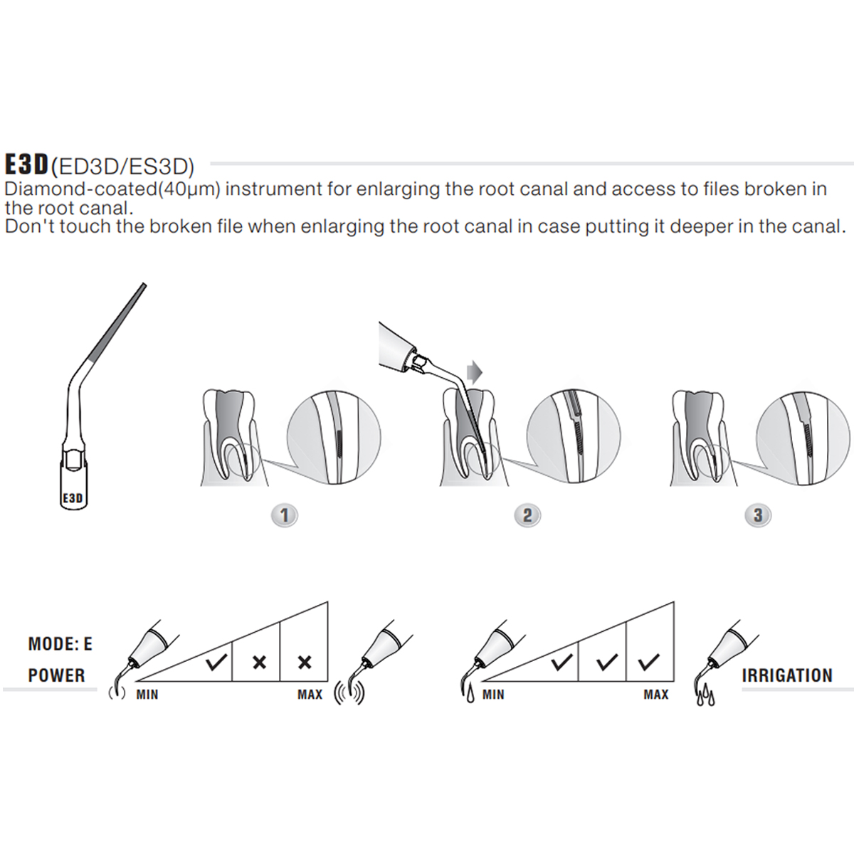 Woodpecker Scaler Tip E3D for UDS & EMS Scalers