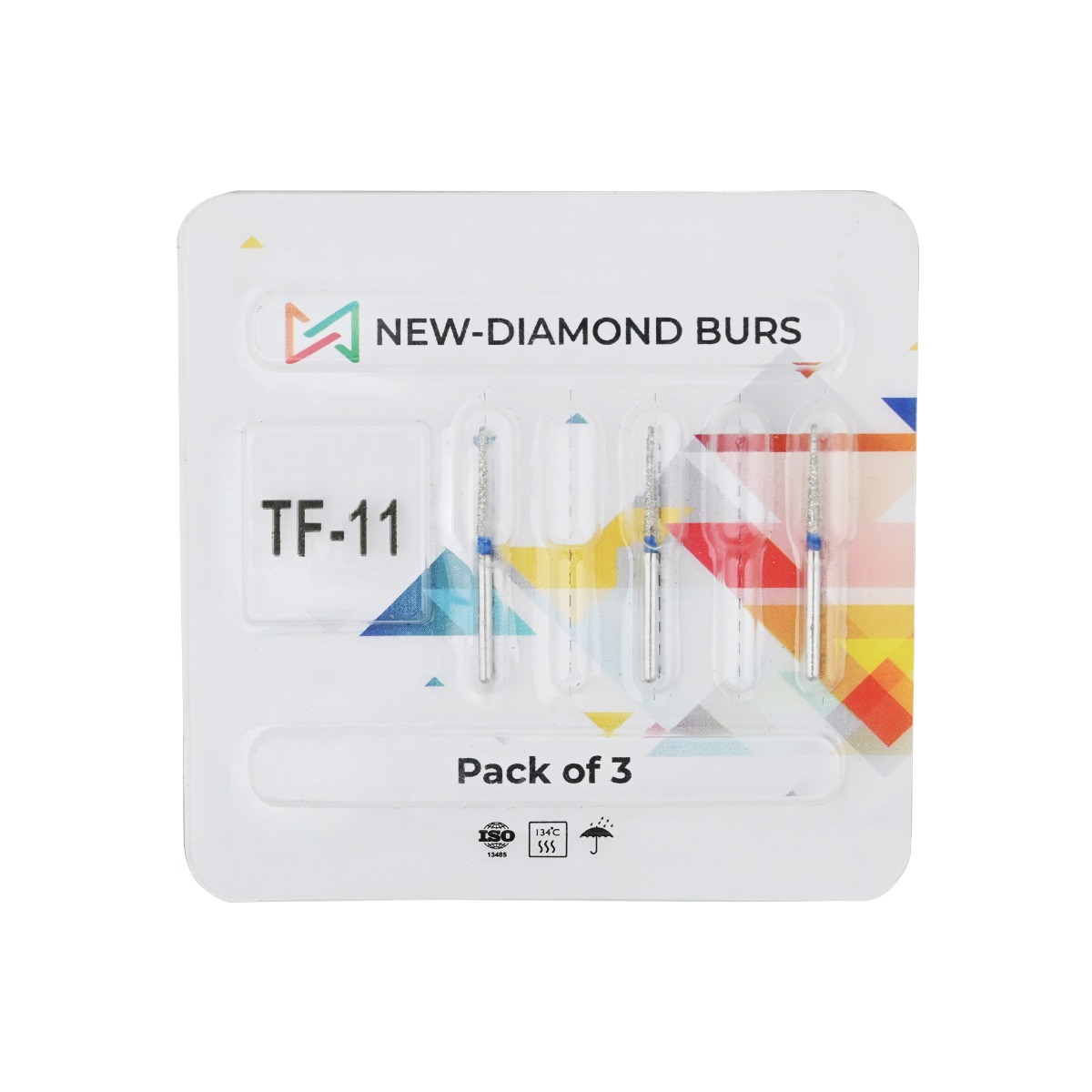 NewDiamond Taper Fissure Diamond Bur -TF ( Pack Of 3)