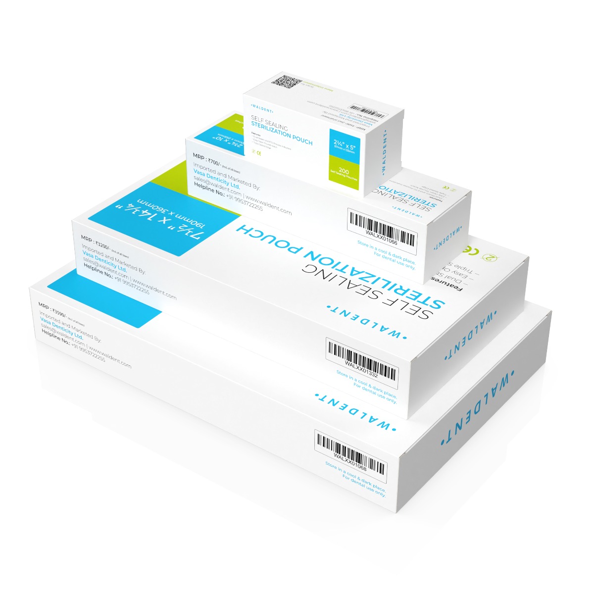 Waldent Self-Seal Sterilization Pouches