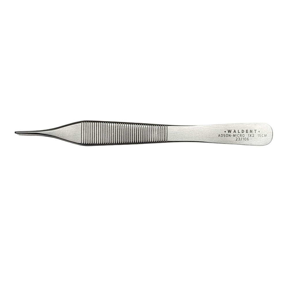 Waldent Adson Tweezers Micro 1x2 -15cm (23/106)