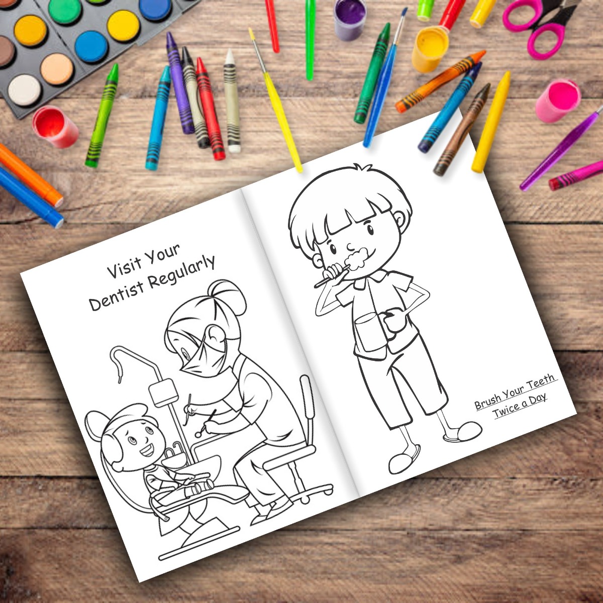Unique Dents Pedo Dental Colouring Book (DB001) - Pack of 6