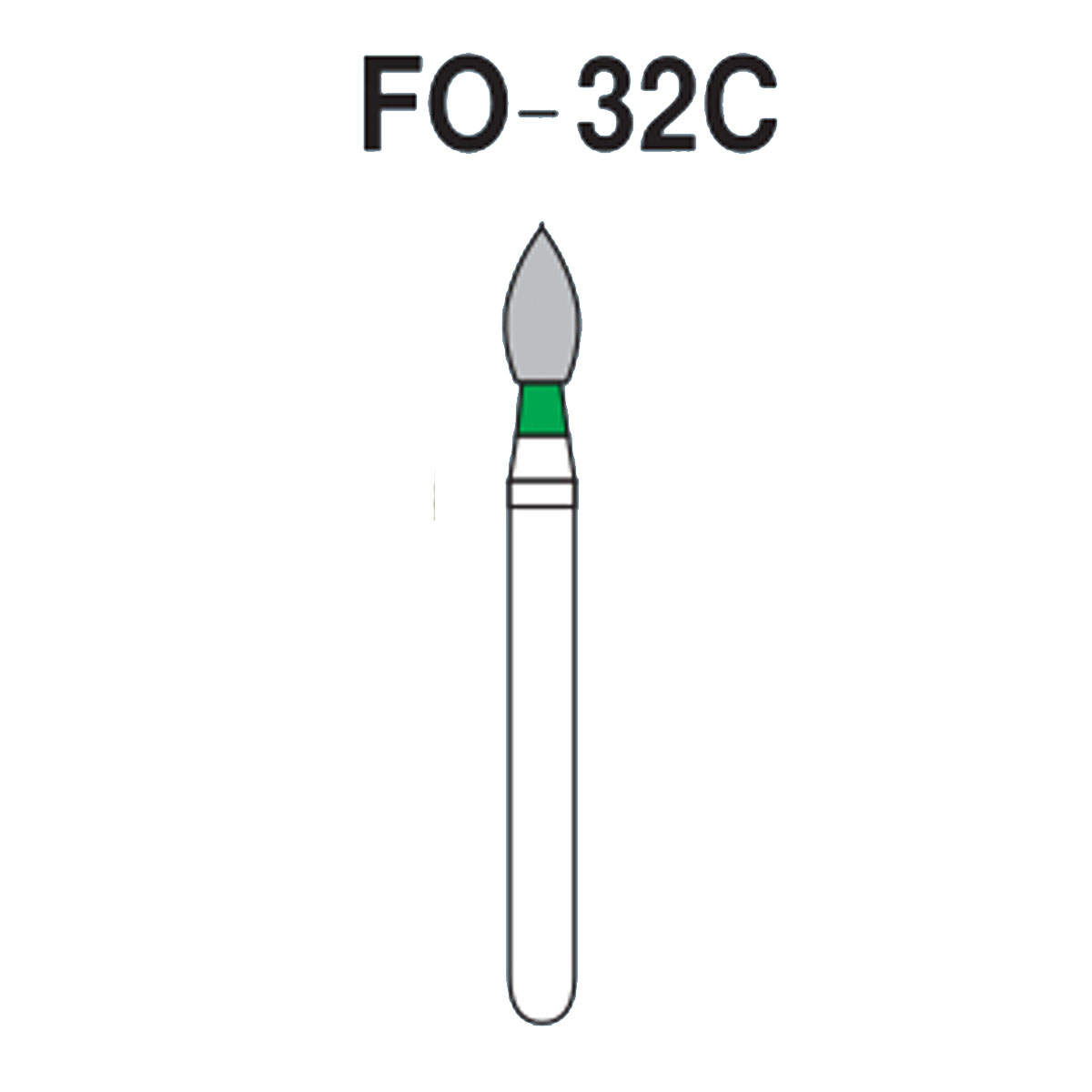 NewDiamond Flame Ogival Diamond Bur FO-32C (Pack Of 3)