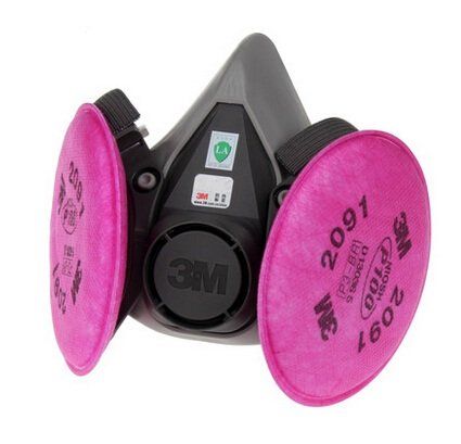 3M 6200 Respirator Mask With 2091 P100 Filters