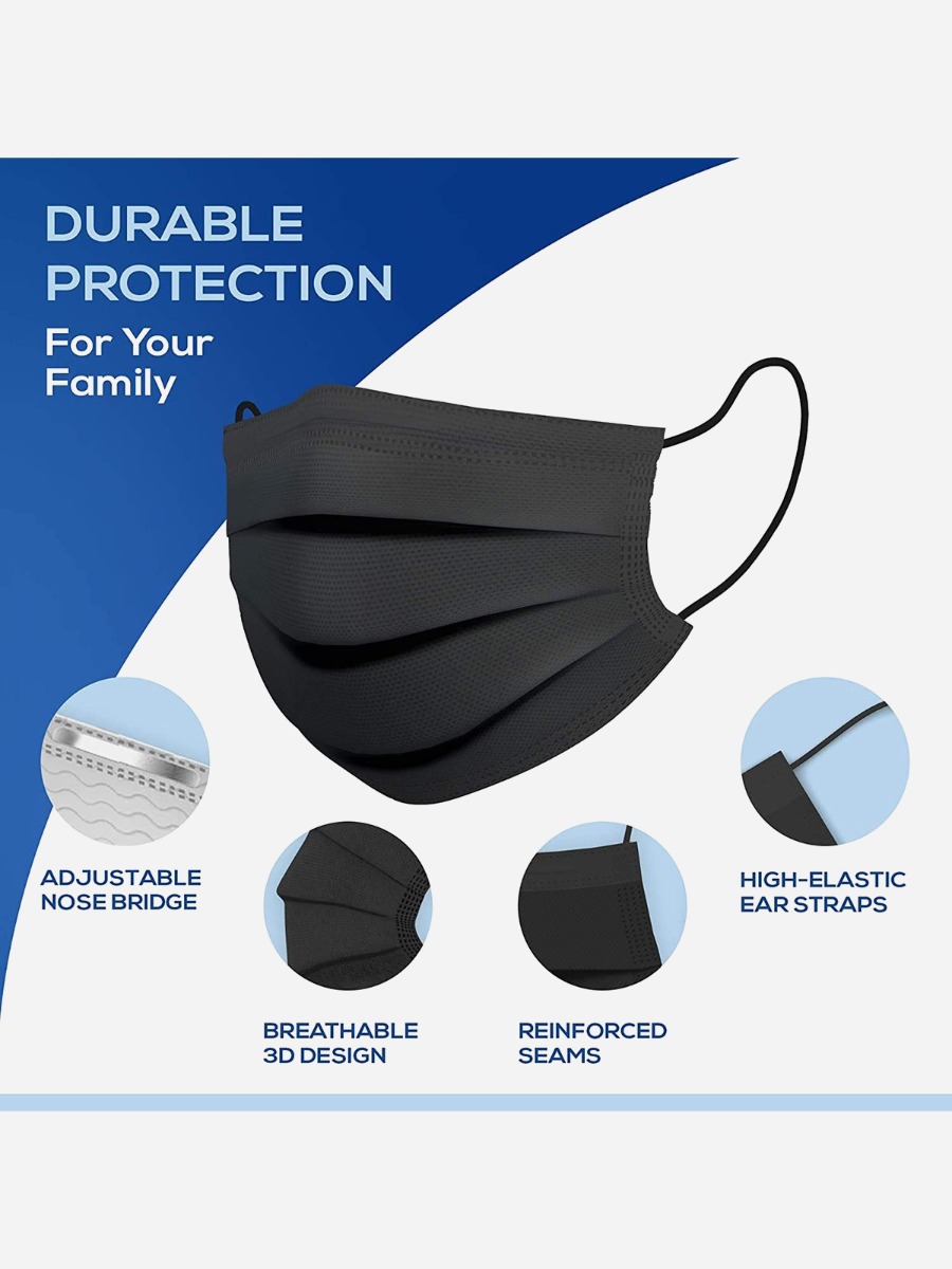 ET Dental Face Mask 4 Ply Black