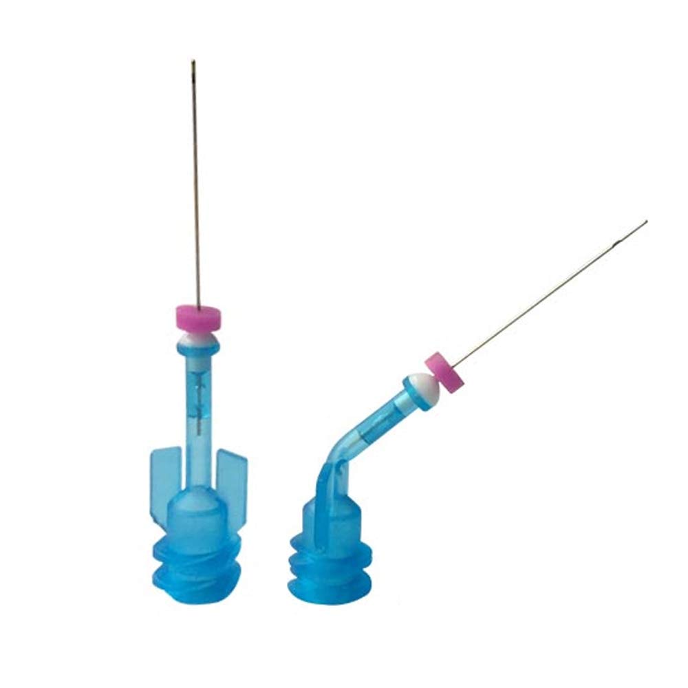 Waldent Irrigation Needles Blue Pre-bent 26mm - Double Vents