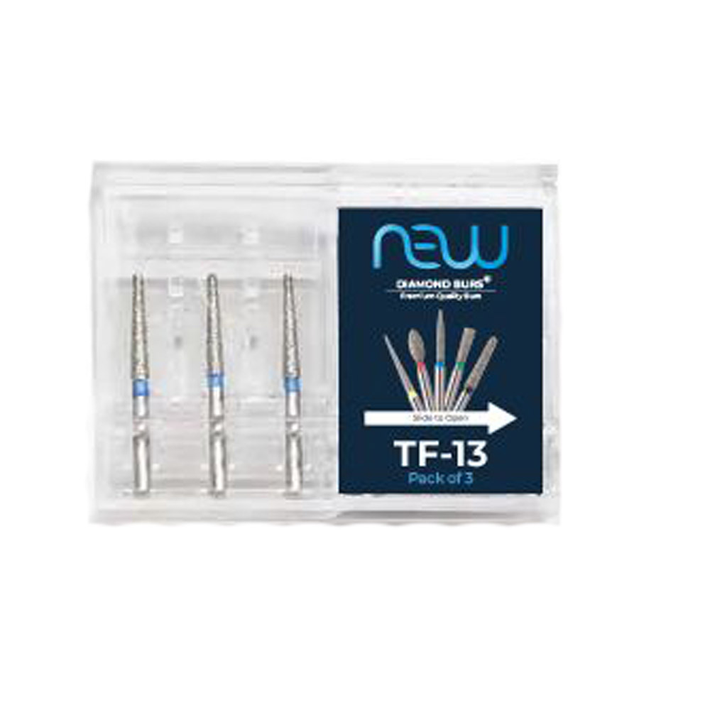 NewDiamond Taper Fissure Diamond Bur TF-13 ( Pack Of 3)