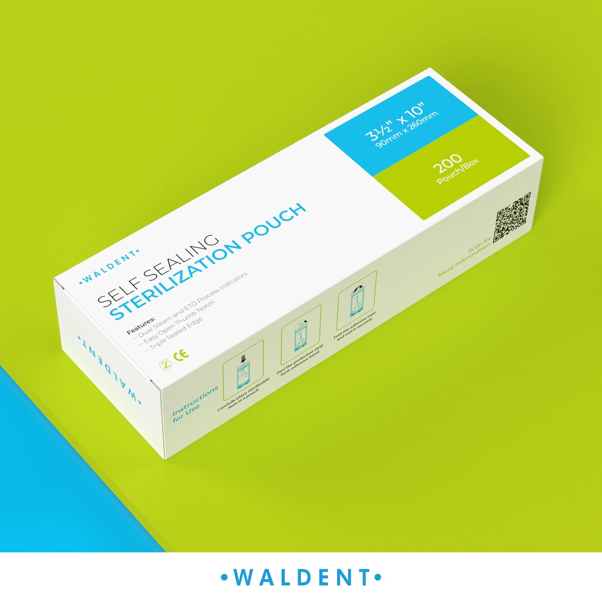 Waldent Self-Seal Sterilization Pouches