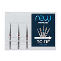 NewDiamond Tapered Cone Diamond Bur TC-11F (Pack Of 3)
