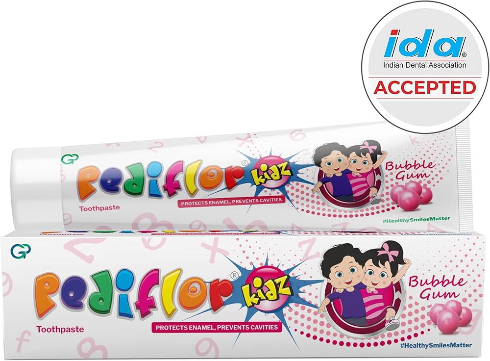 Group Pharma Pediflor Kidz Day & Night Kit With Buddy Toothbrush (Pack of 2)