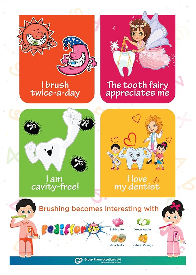 Group Pharma Pediflor Kidz Day & Night Kit With Buddy Toothbrush (Pack of 2)