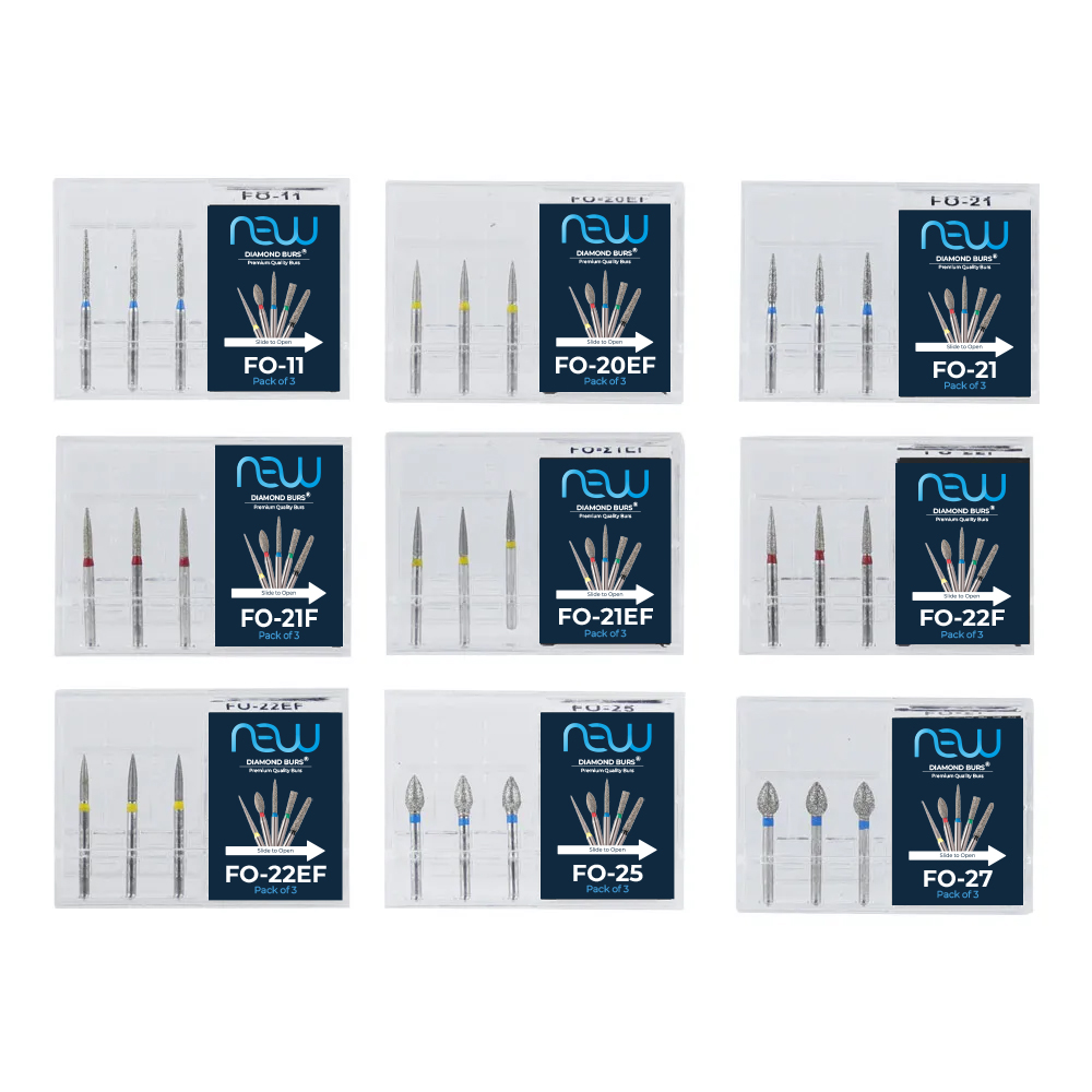 NewDiamond Flame Ogival Diamond Bur -FO (Pack Of 3)