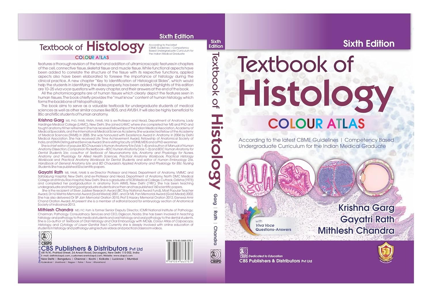 Textbook Of Histology | Color Atlas 6th Edition (ISBN - 665707)