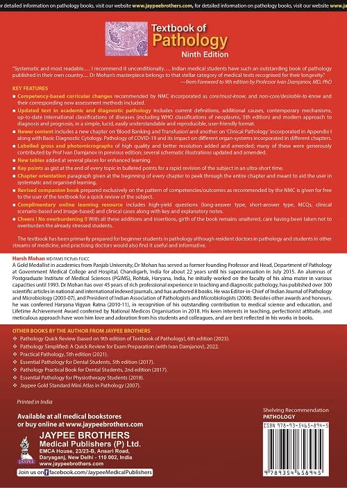 Jaypee Medical Textbook Of Pathology With Free Pathology Quick Review 9th Edition (ISBN - 963344)