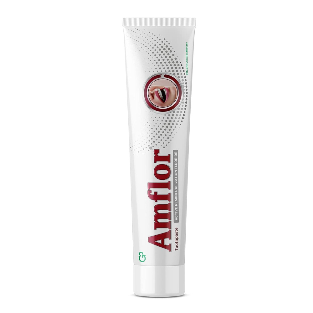 Group Pharma Amflor Toothpaste With Active Remineralization Fluoride (Pack of 6)