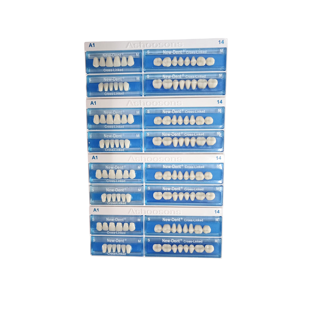 API Acrylic Teeth Sets - NewDent S14-A1 (Pack of 4 Sets)