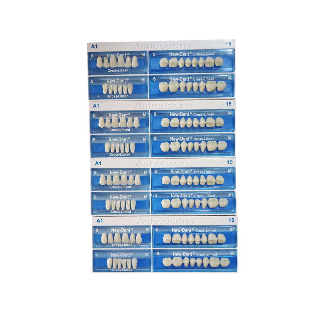 API Acrylic Teeth Sets - NewDent S15-A1 (Pack of 4 Sets)