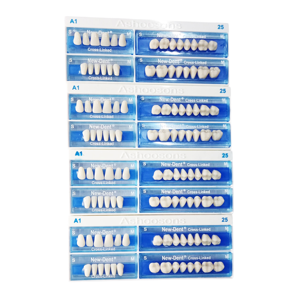 API Acrylic Teeth Sets - NewDent S18-A1 (Pack of 4 Sets)