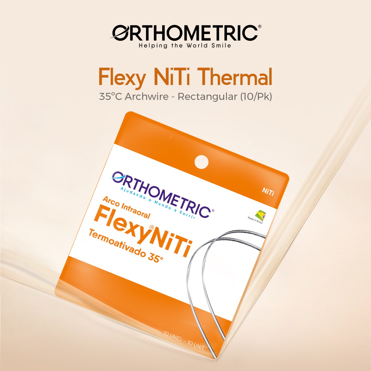 OrthoMetric Flexy NiTi Thermal 35ºC Archwires - Rectangular (10/Pk)