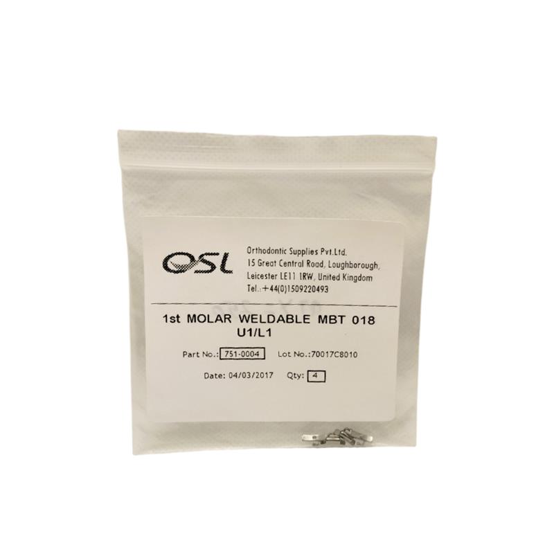 OSL 1st Molar Weldable Buccal Tubes MBT 0.018 (Pack Of 4)