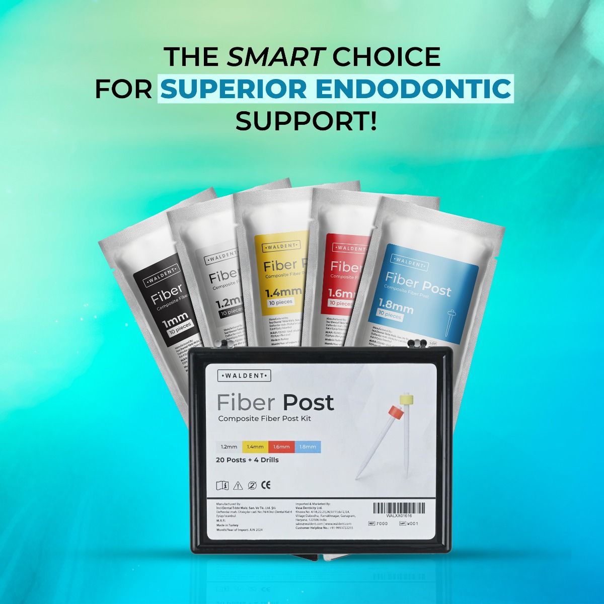 Waldent Radiopaque Composite Fiber Post