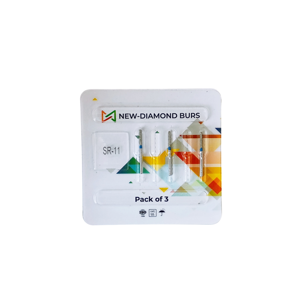 NewDiamond Straight Round  Diamond Bur SR-11 (Pack Of 3)