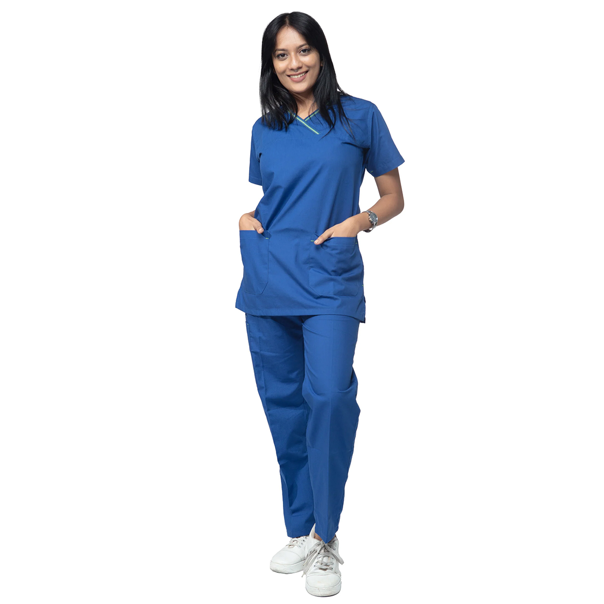 Uniform Craft Designer Scrubs Female - DSDX01 - Bright Blue