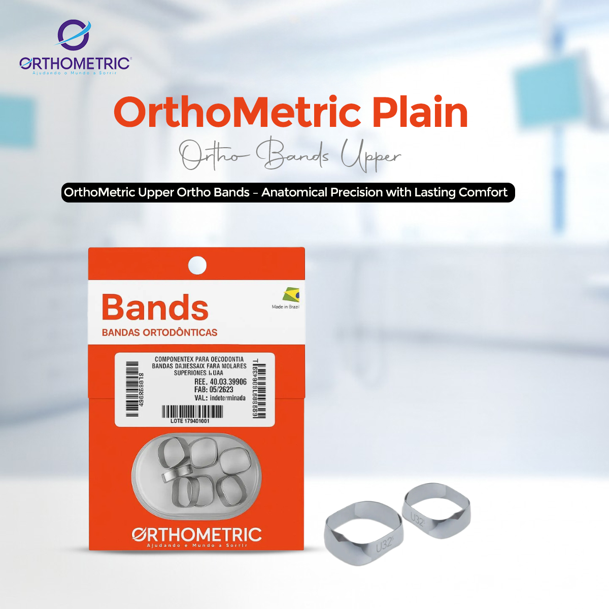 OrthoMetric Plain Ortho Bands Upper (Pack of 10)