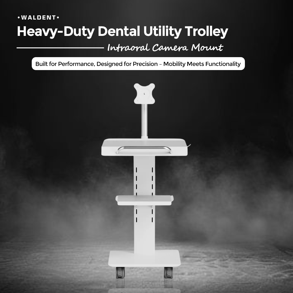 Waldent Heavy-Duty Dental Utility Trolley For Intraoral Camera