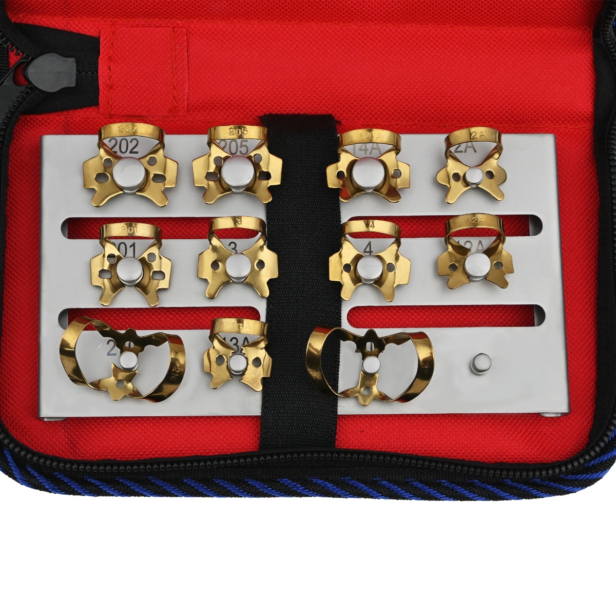 Waldent Rubber Dam Clamps Kit Titanium Gold (Set of 11) (K16/3)