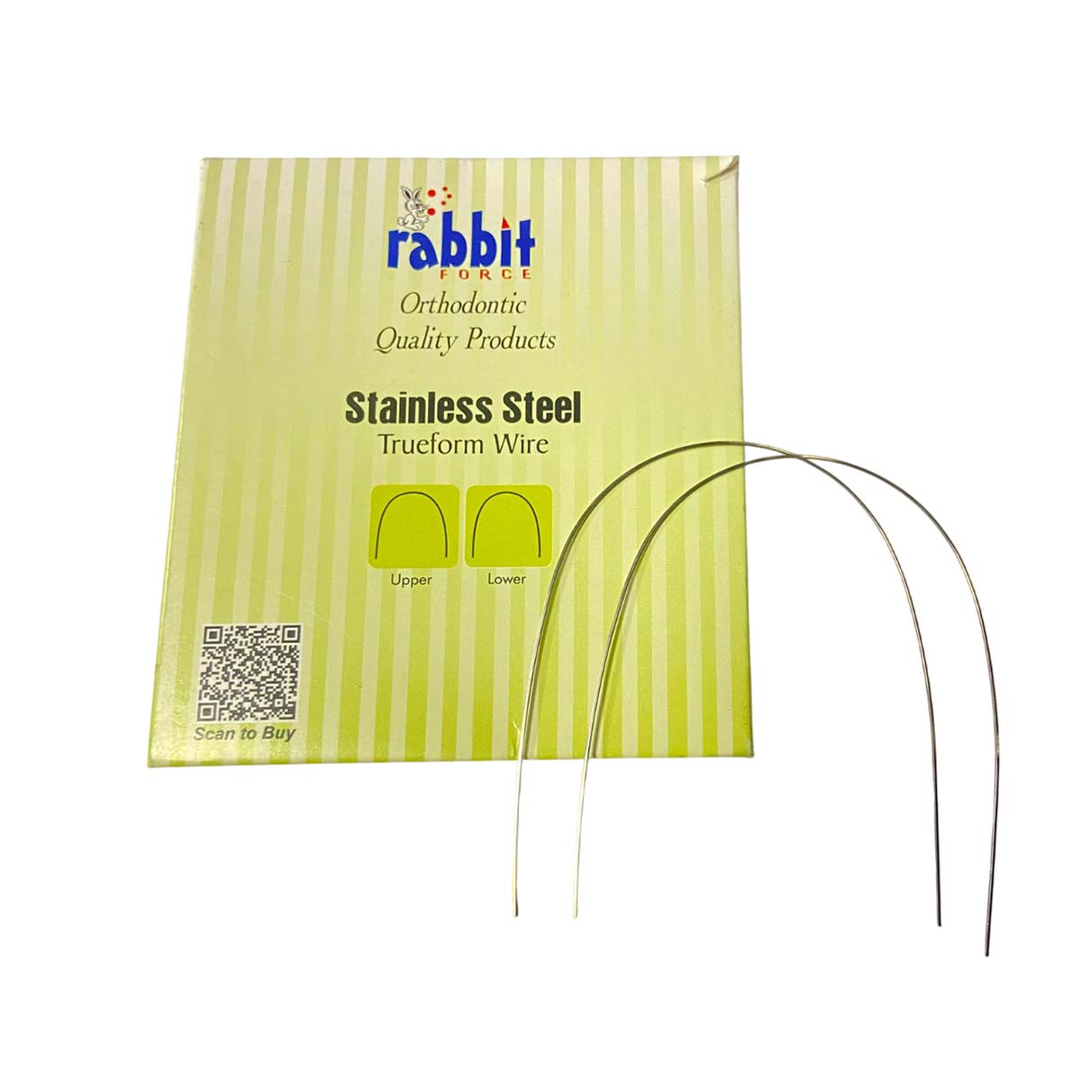 Rabbit Force Stainless Steel Rectangular Wires Trueform Pack Of 10