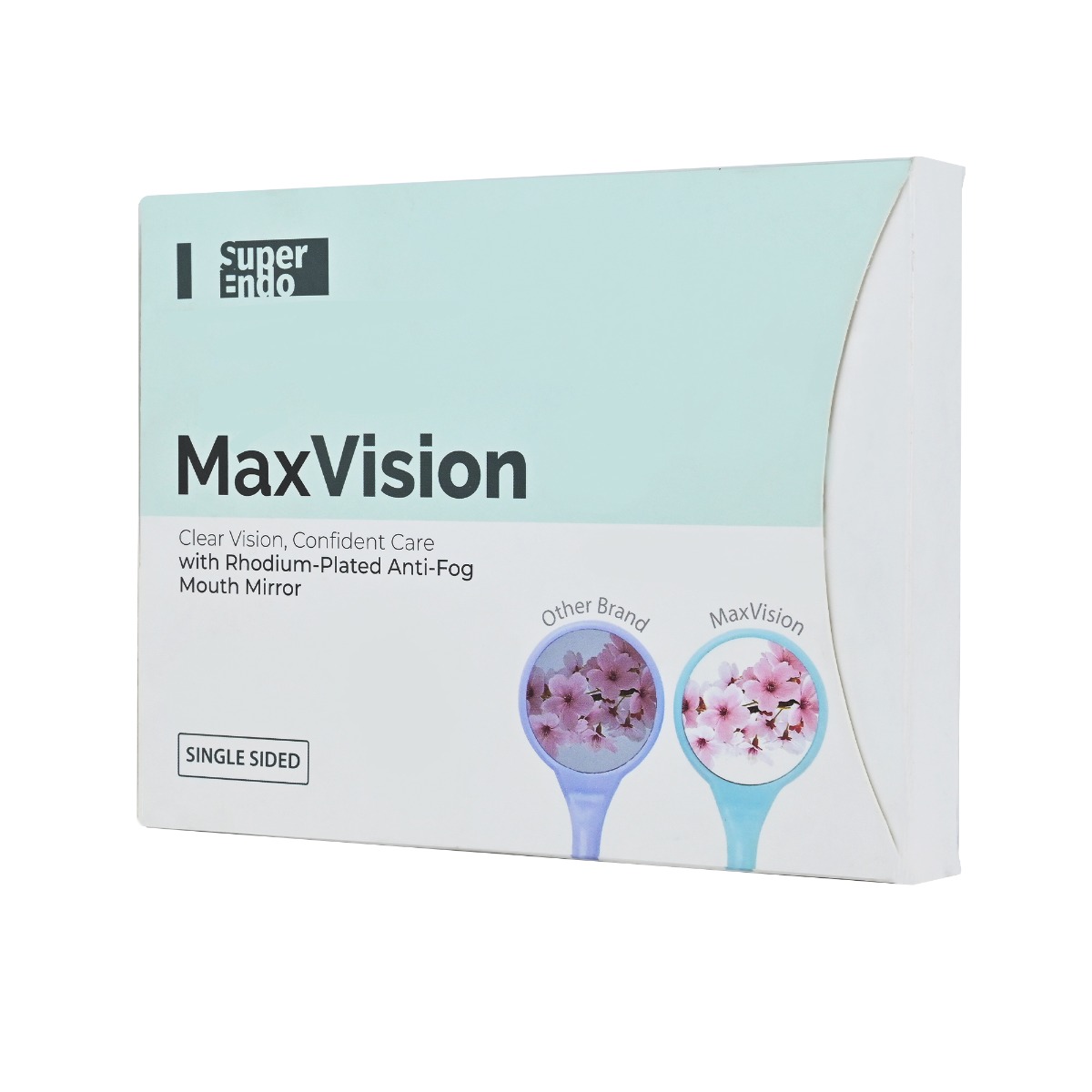 SuperEndo MaxVision Rhodium-Coated Anti-Fog Mouth Mirror (Pack of 10)