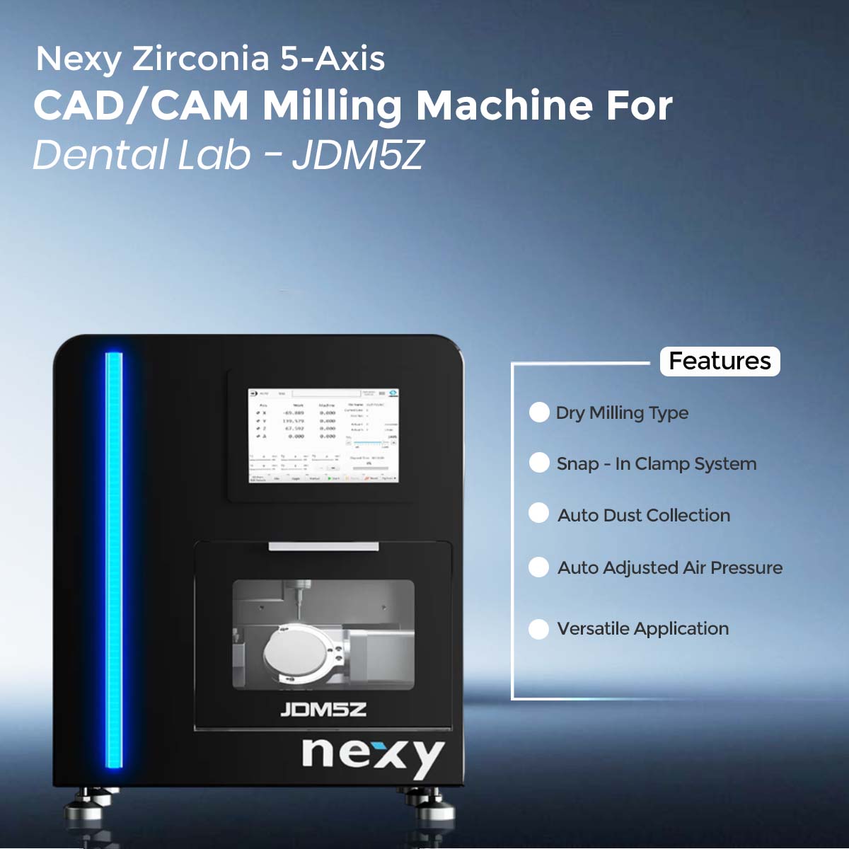 Nexy Zirconia 5-Axis CAD/CAM Milling Machine for Dental Lab - JDM5Z