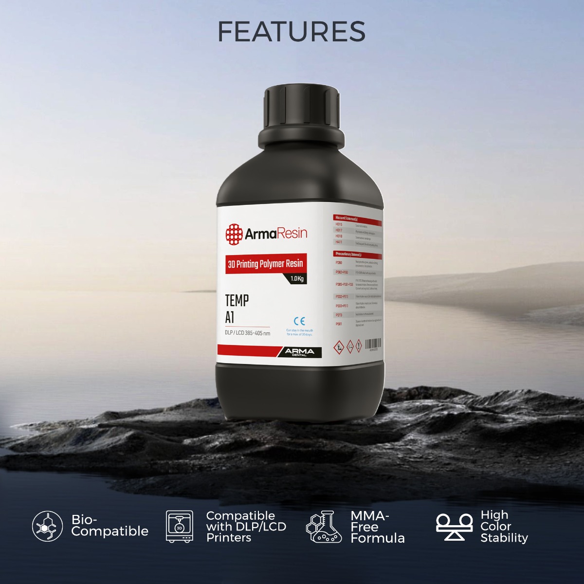 Arma Dental 3D Printing Resin - Temp (1 KG)  