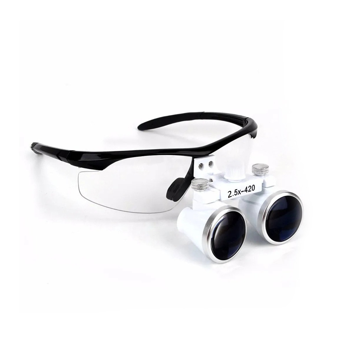 Endoking Dental Loupes 2.5x With Plastic Frame (Led HeadLight Free) -Silver