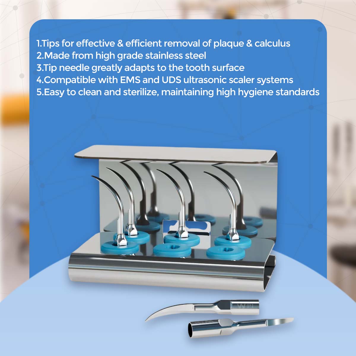 Waldent Anytooth Ultrasonic Scaler Tips Kit (EMS,UDS Type)