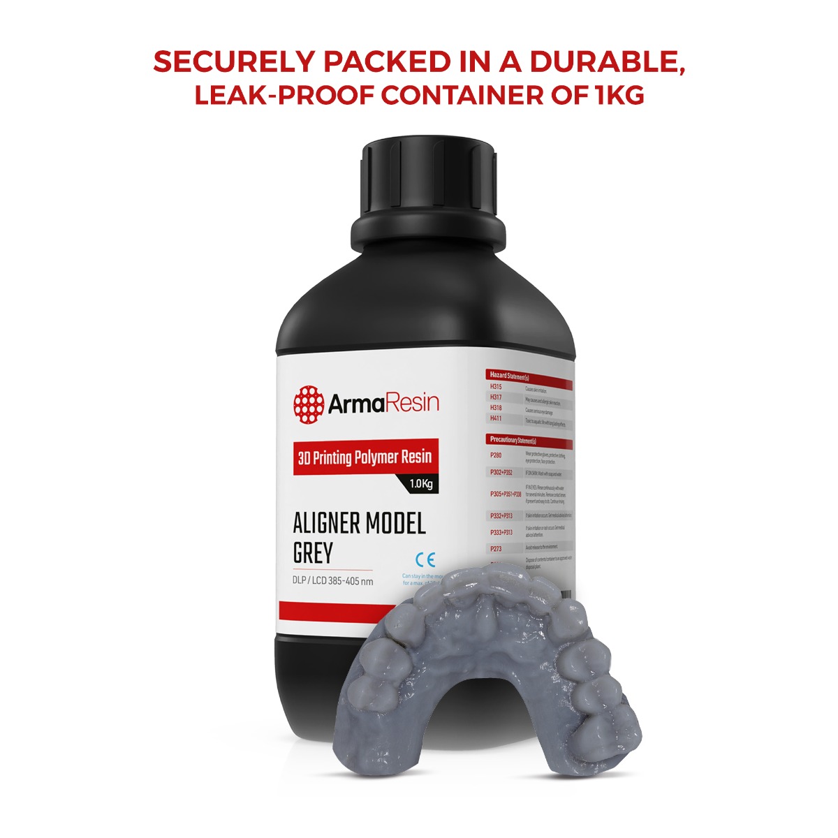 Arma Dental 3D Printing Resin - Aligner Model (1 KG) - Grey (Short Expiry 06-2026)