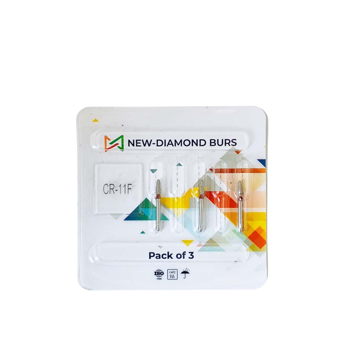 NewDiamond Crown Cutting Diamond Bur CR-11F (Pack Of 3)