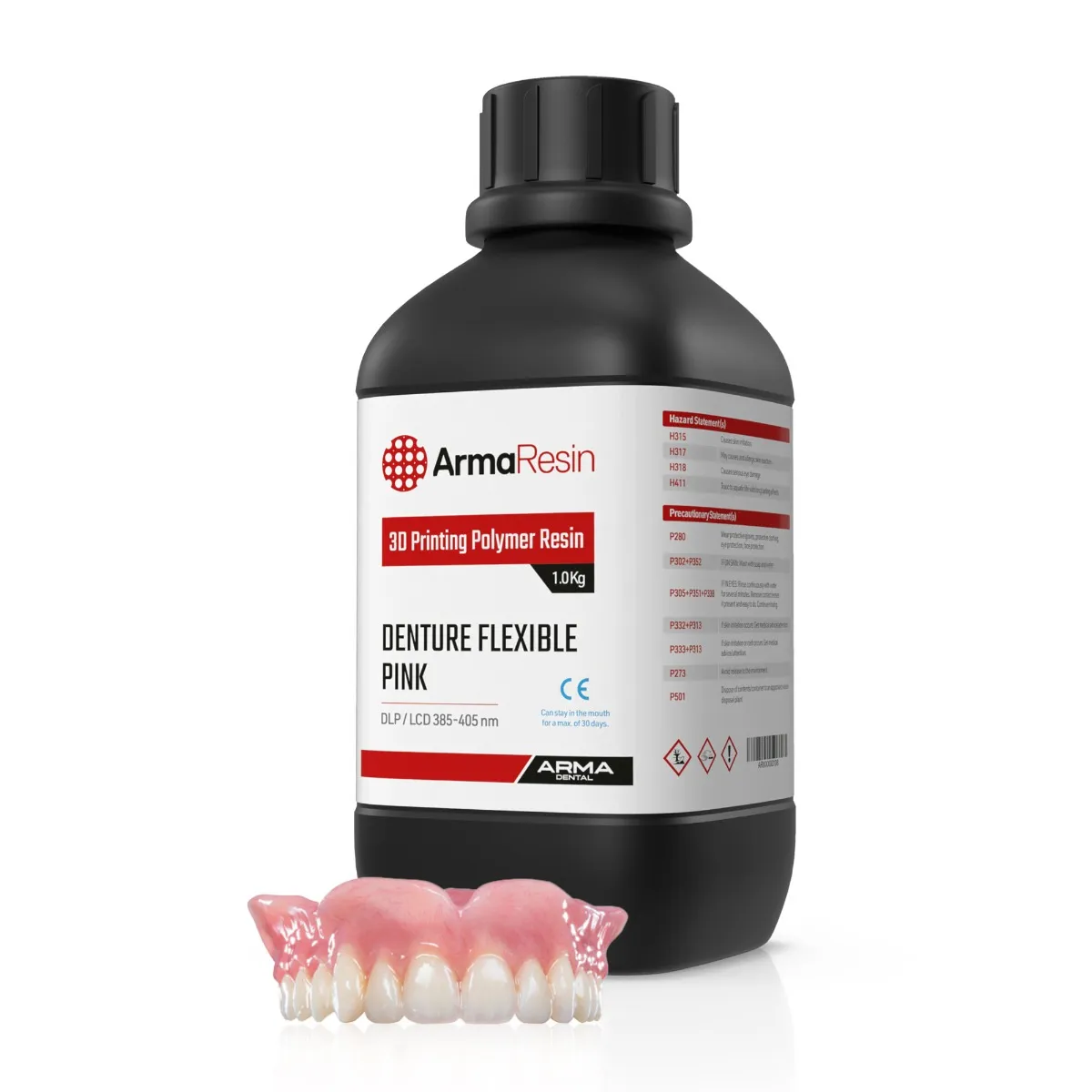 Arma Dental 3D Printing Resin - Denture Flexible (1 KG) - Pink