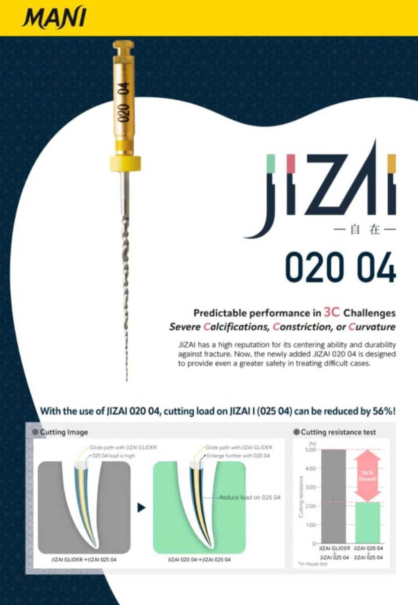 Mani Jizai NiTi Rotary Files 25mm - (20/.04)