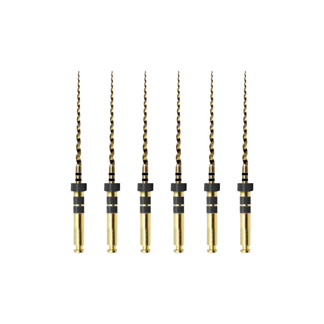 Waldent Wal-flex Gold Rotary Files 21mm - W12 (40/6%) (Pack Of 6)