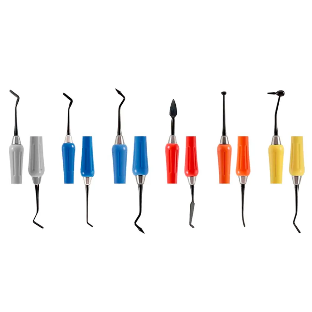 GDC Composite Instrument Plasma Black Silicone Handle Set of 6