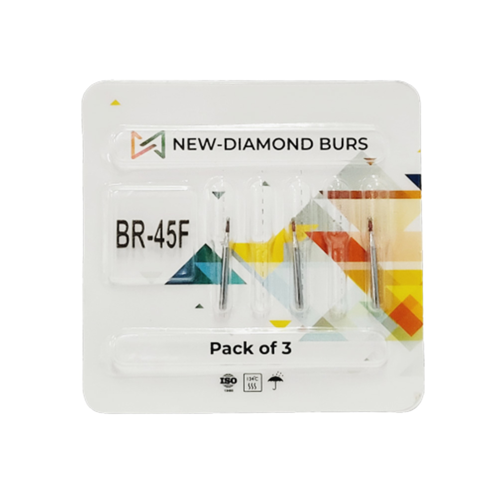 NewDiamond Ball Round FG Diamond Bur BR-45F (Pack Of 3)