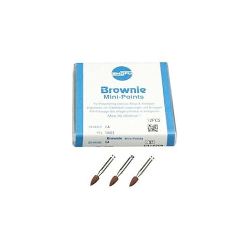 Shofu Brownie Mini-Points Polishers CA -0403 (Pack Of 12)
