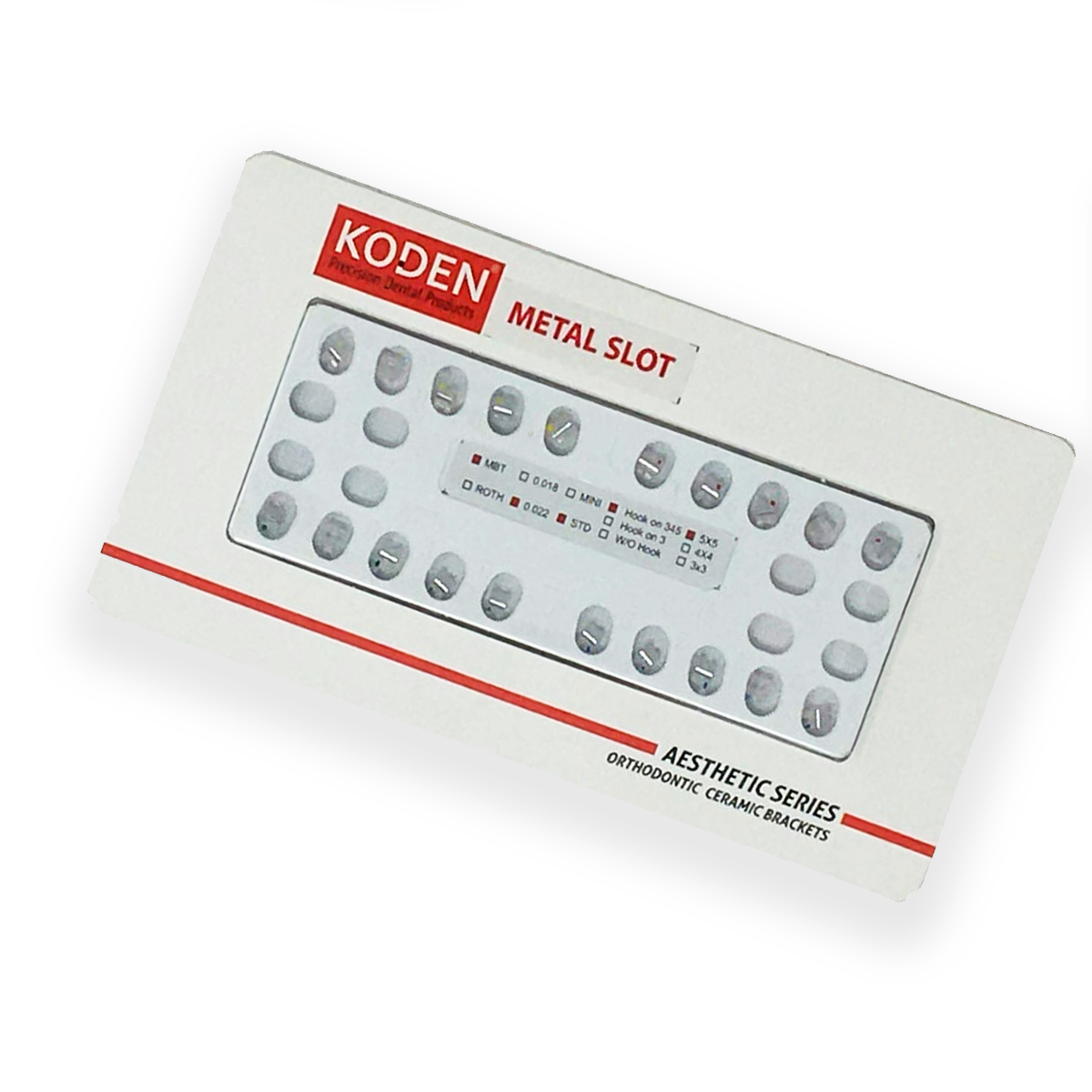Koden Ceramic MBT Metal Slot Bracket Kits