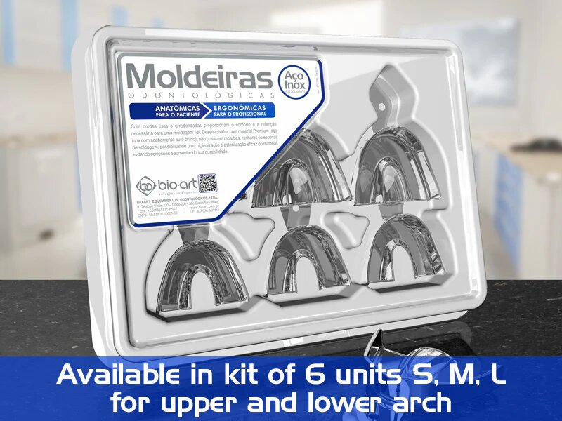 Bio-Art Dentulous Non-Perforated Impression Trays (Set of 6) AMLD0764